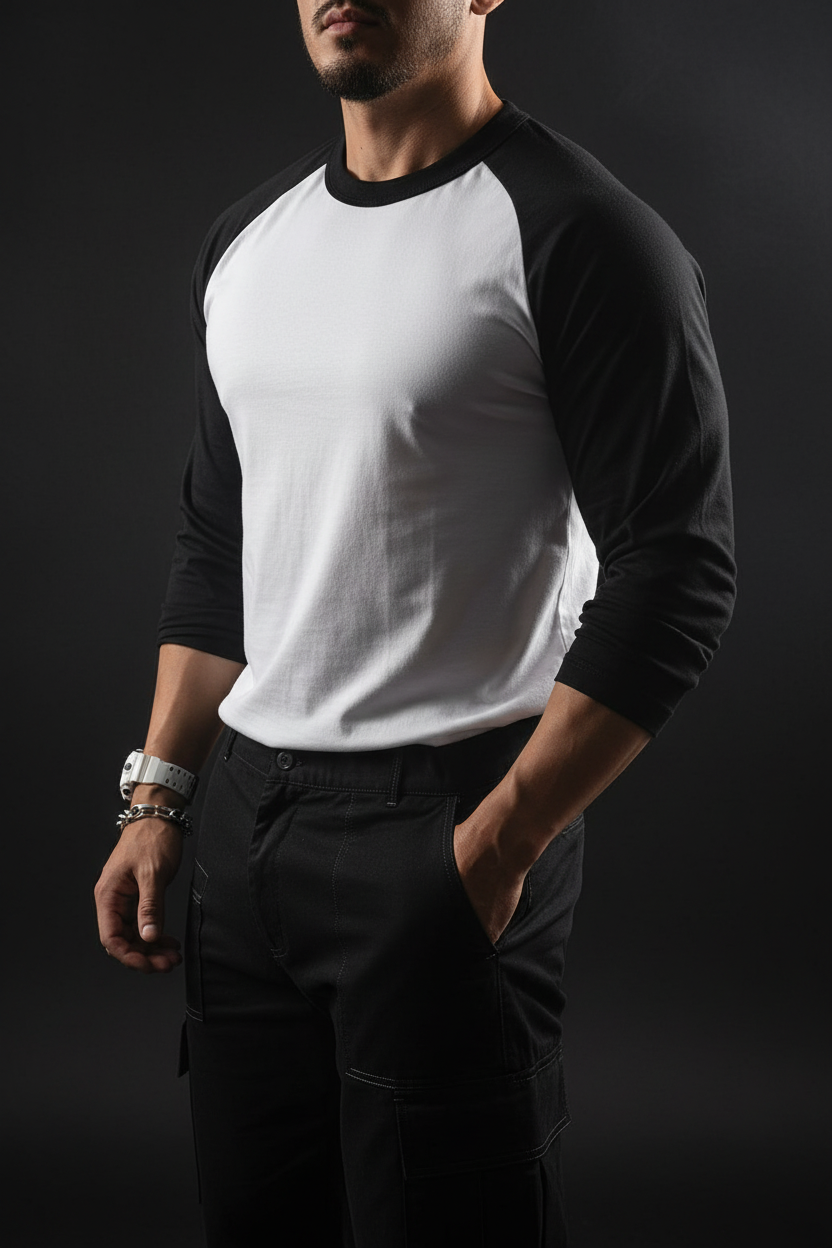 Essential Raglan Longsleeve — Dark Background