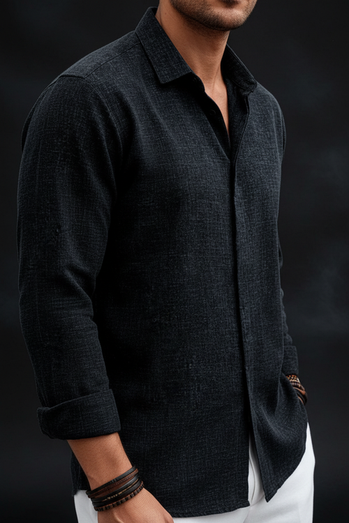 Long Sleeve Polo Shirt — Dark Studio